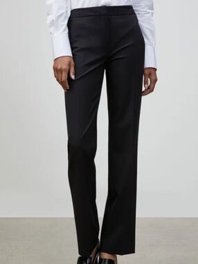 LAFAYETTE 148 New York Black Women's Menswear Style Dress Pants Trousers Size 14